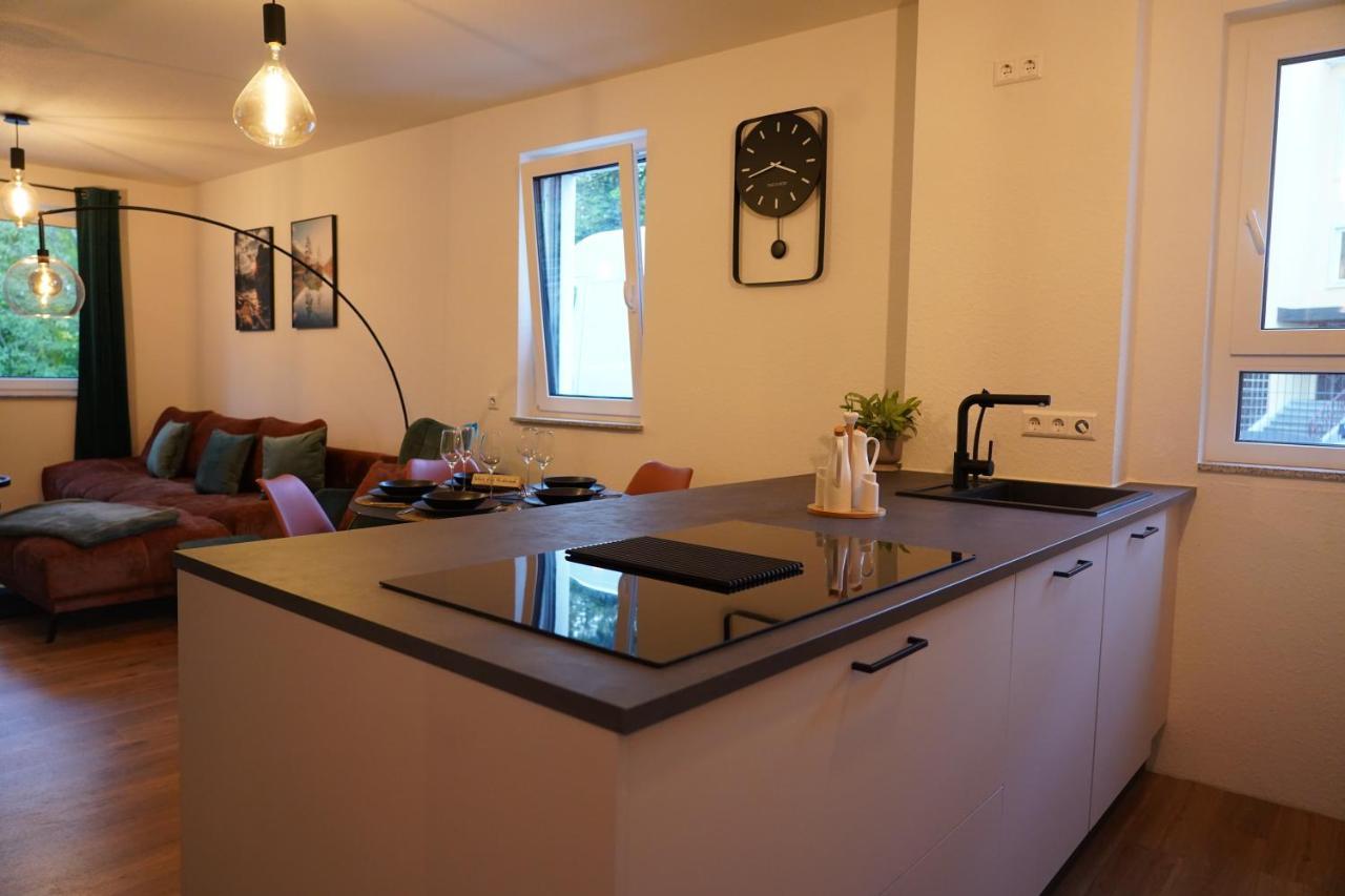 Design-Apartment I Direkt Im Zentrum I Boxspring I Nespresso I Terrasse Mit Garten I Parkplatz Bad Krozingen Exterior foto